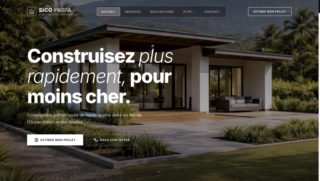 Site web Sico Prefa